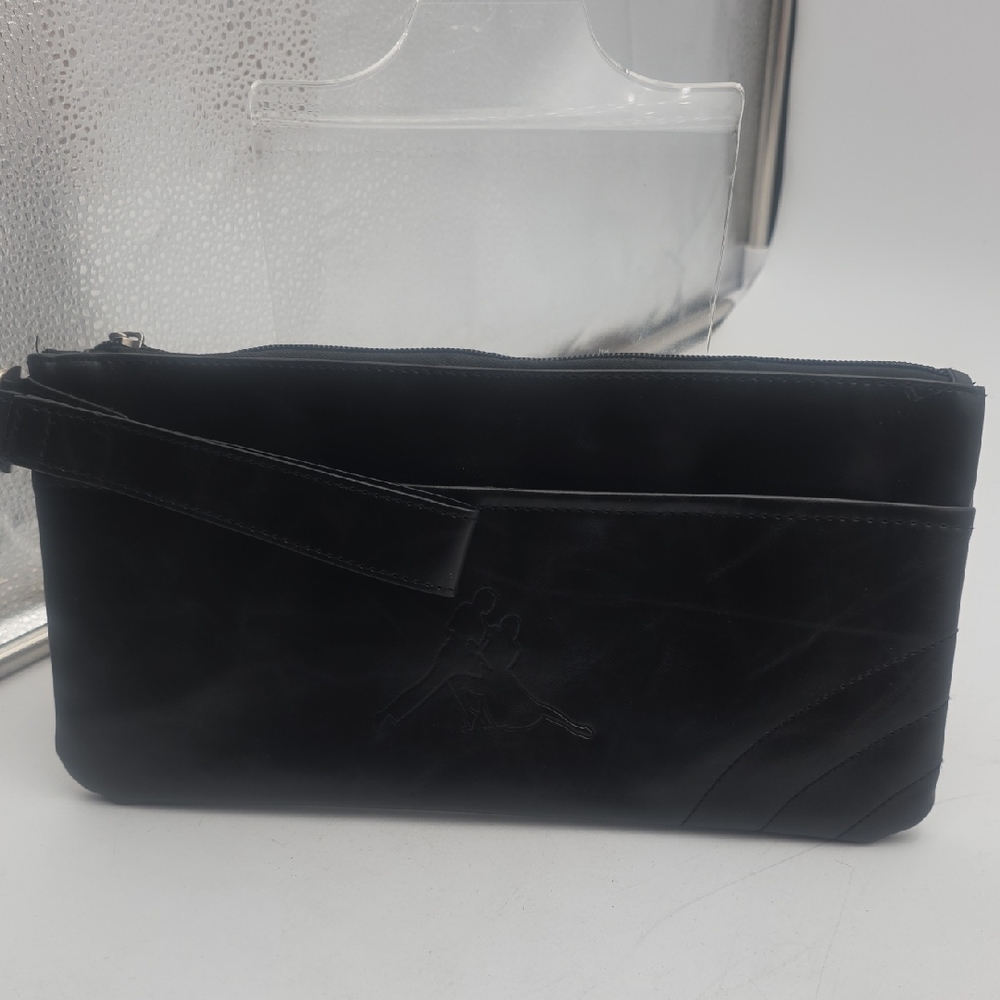 Black Faux Leather Clutch By Kate
